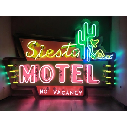 Siesta Motel Neon Sign / Motel Signs / No Vacancy Signs / Motel Neon