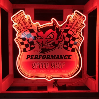 Speed Shop Performance Neon Sign / Drag Way Racing Neon Signs