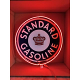 Standard Gasoline Neon Sign / Red Crow..