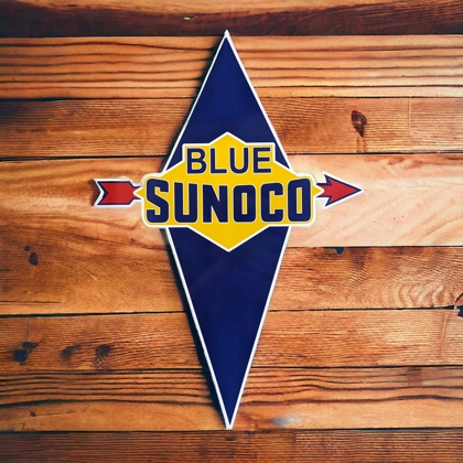 Blue Sunoco Gas Pump Vinyl Decal