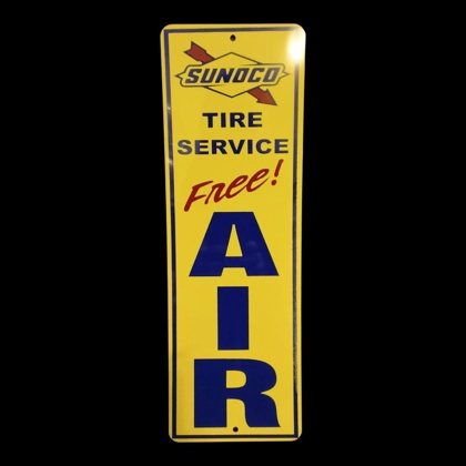 Sunoco Tire Service Air Sign / Petroliana Vintage Signs Classic Car Gas Station