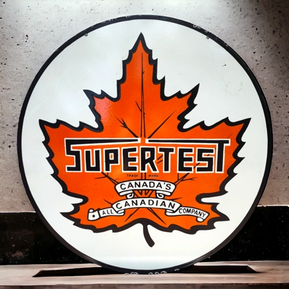 30" Supertest Porcelain Sign / Canadian Signs / Petroleum