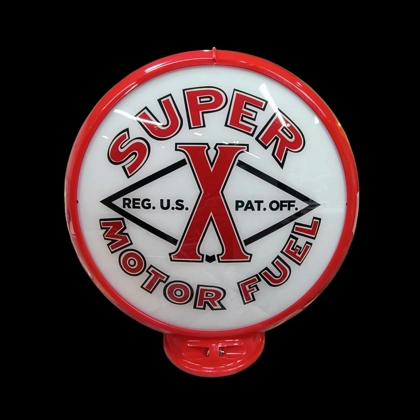 Custom Super X Motor Fuel Gas Pump Globe / SuperX Globes For Pumps