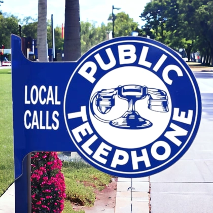 Public Telephone Flange Sign / Phone Signs