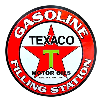 12" Texaco Gasoline Sign / Texaco Petroliana Garage Signs