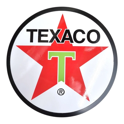 12" Texaco Pump Plate Sign / Texaco Petroliana Signs