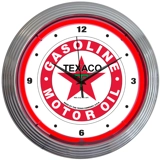 Licensed Texaco Neon Clock / Gasoline ..