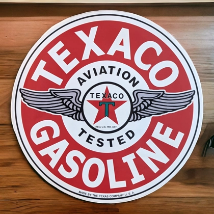 Texaco Gasoline Decal / Texaco Aviation Tested Decal / Gasoline Decals Texaco Gasoline Decal / Texaco Aviation Tested Decal / Gasoline Decals