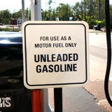 Unleaded Gasoline Decal / Motor Use On..