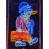 Used Cars Salesman Neon Sign / Dealers..