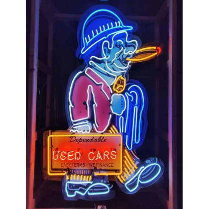 Used Cars Salesman Neon Sign / Dealership Cars Mens Decor / Car Neon Signs / Cigar For Sale