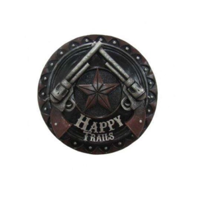 WESTERN GUN SIGN STATUE / HAPPY TRAILS STATUE / GUN SIGNS / WESTERN SIGNS / WESTERN DECOR