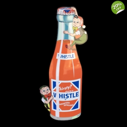 Whistle Bottle Sign / Thirsty Soda Pop Signs /  Restaurant Signs / Bar Sign / Orange Soda