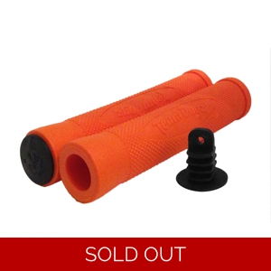 Team Dogz Logo Flangeless Slip On Grips Orange