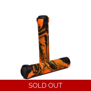 Team Dogz Mixed PU Handlebar Grips - Black & Orange