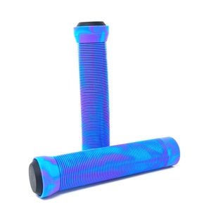 Team Dogz Mixed PU Handlebar Grips - Blue & Purple