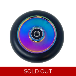 110mm Hollow Core Stunt Scooter Wheel Rainbow Core, Black pU