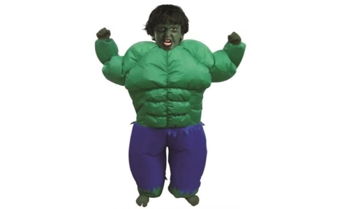 Inflatable Childrens Kids Green Muscle Man Fancy Dress Costume Party Xmas Outfit