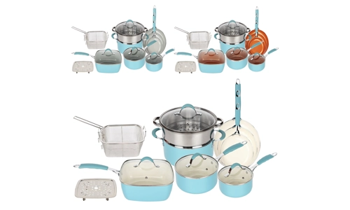 Induction 14 Pcs Kitchen Cookware Set Non Stick Frying Pan Steamer Pot Saucepan