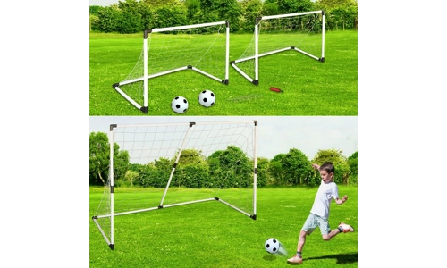 Rexco 2 in 1 Football Net Large Soccer Goal Posts Ball Pump Set Indoor Outdoor Childrens Kids Practice Match Training Toy Game Aid Rexco 2 in 1 Football Net Large Soccer Goal Posts Ball Pump Set Indoor Outdoor Childrens Kids Practice Match Training Toy Game Aid