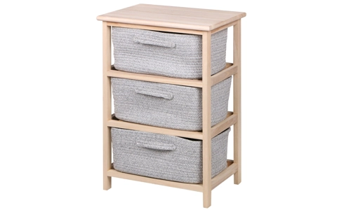 3 Tier Drawers Wooden Storage Cabinet Rack Grey Baskets Bedroom Unit Furniture 3 Tier Drawers Wooden Storage Cabinet Rack Grey Baskets Bedroom Unit Furniture