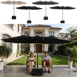 4.6M Garden Parasol Double-Sided Sun Umbrella Shelter for ..