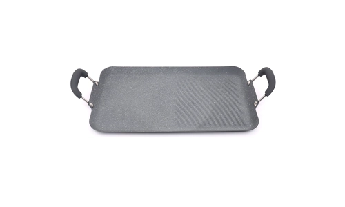 Aluminium Grey Marble Non Stick Teppanyaki Double Stove Top Grill Pan Oven Tray Aluminium Grey Marble Non Stick Teppanyaki Double Stove Top Grill Pan Oven Tray
