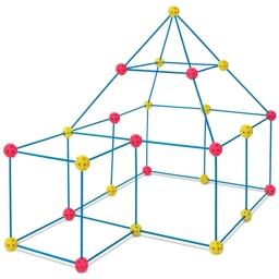 72PC Kids Fort Childrens Toy Creative Play House Construct..