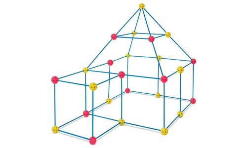 72PC Kids Fort Childrens Toy Creative Play House Construction Building Playhouse COPY