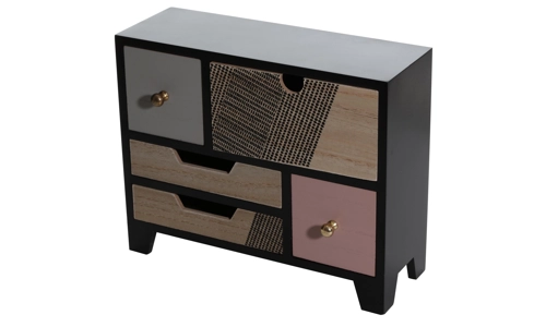 Wooden Black Mini Dresser Cabinet Shabby Chic Drawer Jewellery Storage Organiser Wooden Black Mini Dresser Cabinet Shabby Chic Drawer Jewellery Storage Organiser
