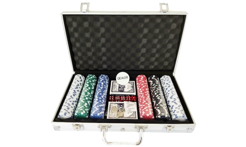300 Piece Texas Hold Em Poker Set Carry Case Cards Deck Chips Dice Casino Game 300 Piece Texas Hold Em Poker Set Carry Case Cards Deck Chips Dice Casino Game