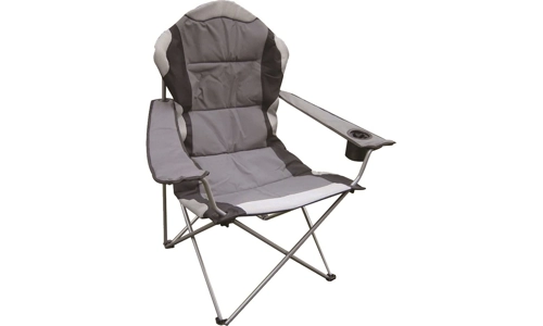 Deluxe Portable Folding Camping Deck Chair Grey Black Foldable Fishing Picnic Beach Garden Patio Furniture Seat Deluxe Portable Folding Camping Deck Chair Grey Black Foldable Fishing Picnic Beach Garden Patio Furniture Seat