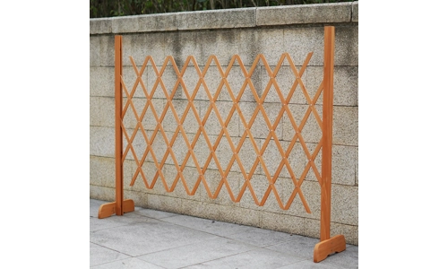 Expanding Garden Wood Fence Freestanding Screen Trellis Style Safety Gate