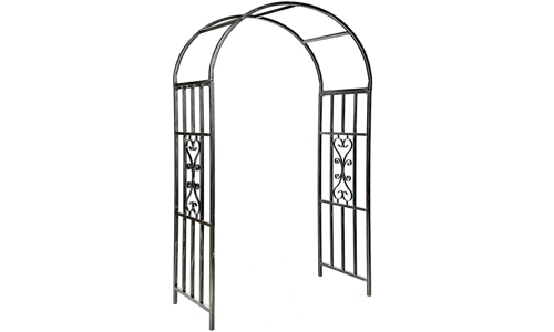 Metal Garden Patio Wedding Rose Arch Arbour Archway Climbing Plant Trellis Black
