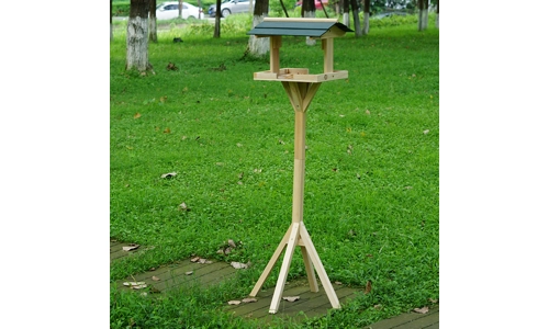 Traditional Wooden Bird Table Garden Birds Feeder Feeding Station Free Standing