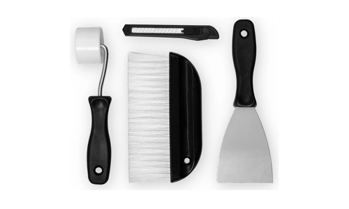 IWW 4pc Wallpaper Hanging Tool Kit Decorating Set Smoothing Brush Scraper Roller