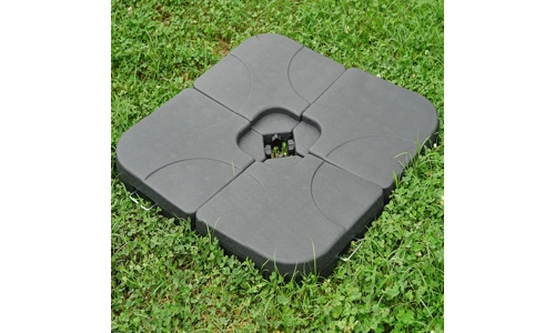 4 Piece Banana Cantilever Parasol Base Weights Garden Patio Umbrella Heavy Duty