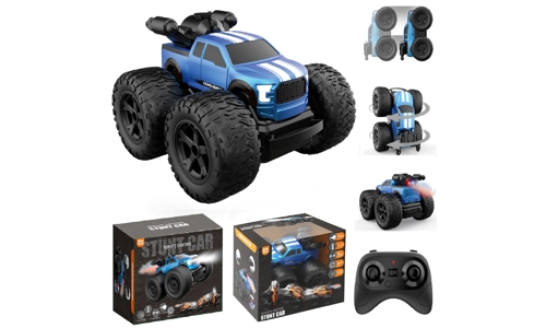 Electric Radio Remote Control Blue 360° Stunt Car RC Monster Truck Toy Xmas Gift
