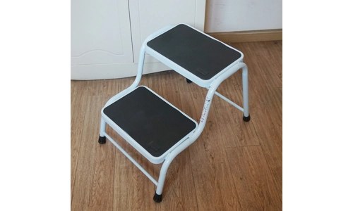 Double Step Caravan Stool Steel Non Slip Mat Door Ladder Van Motorhome Camper