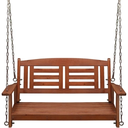 2 Seater Wooden Swing Porch Chair Garden Patio Bench With ..