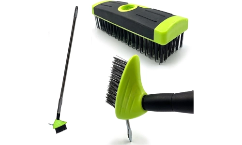 3in1 Extendable Weed Brush Garden Patio Cleaner Moss Leaf Removal Scraping Tool