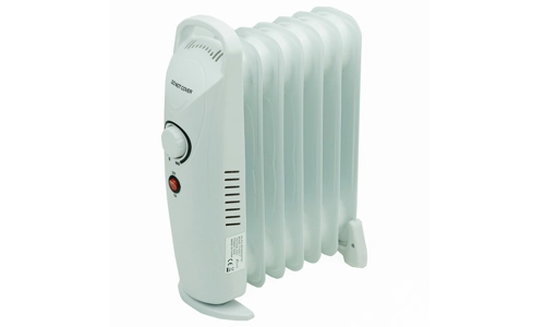 Portable 7 Fin Oil Filled Radiator Electric White Home Office Heater Thermostat