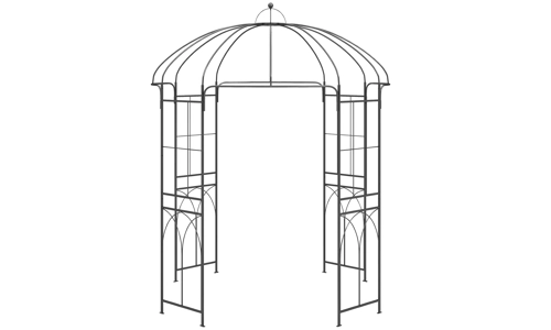 Metal Garden Rose Arch Trellis Bird Cage Shape Arbour Gazebo Pergola Pavilion