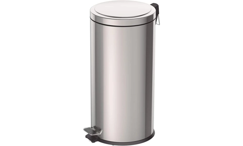 30 Litre Foot Pedal Bin Stainless Steel Metal Waste Rubbish Lid Kitchen Garbage