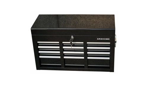 Black Metal Portable Tool Chest 6 Drawers Lockable Box with Carry Handle Drawers