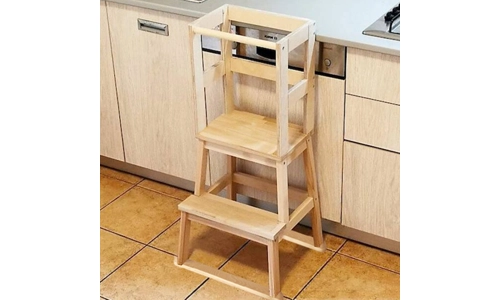 Wooden Childrens Toddler Learning Step Stool Stairs Ladder Kitchen Helper Tower