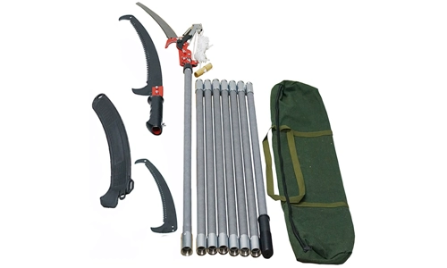 Manual Pole Saw 2in1 Extendable Tree Pruner 7.3-27 ft Fiberglass Pole Scissors