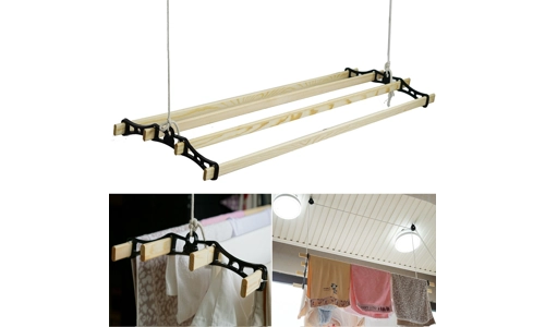 Edwardian Clothes Airer 4 Lath Cast Iron Victorian Ceiling Pulley Rack Dryer