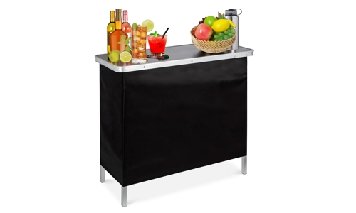 Garden Patio Portable Folding Bistro Bar Table Camping BBQ Desk with Carry Case