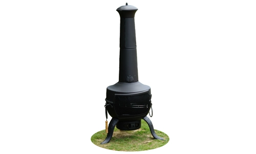 Large 137cm Tall Garden Patio Chiminea Wood Log Burner Fire Pit BBQ Grill Heater